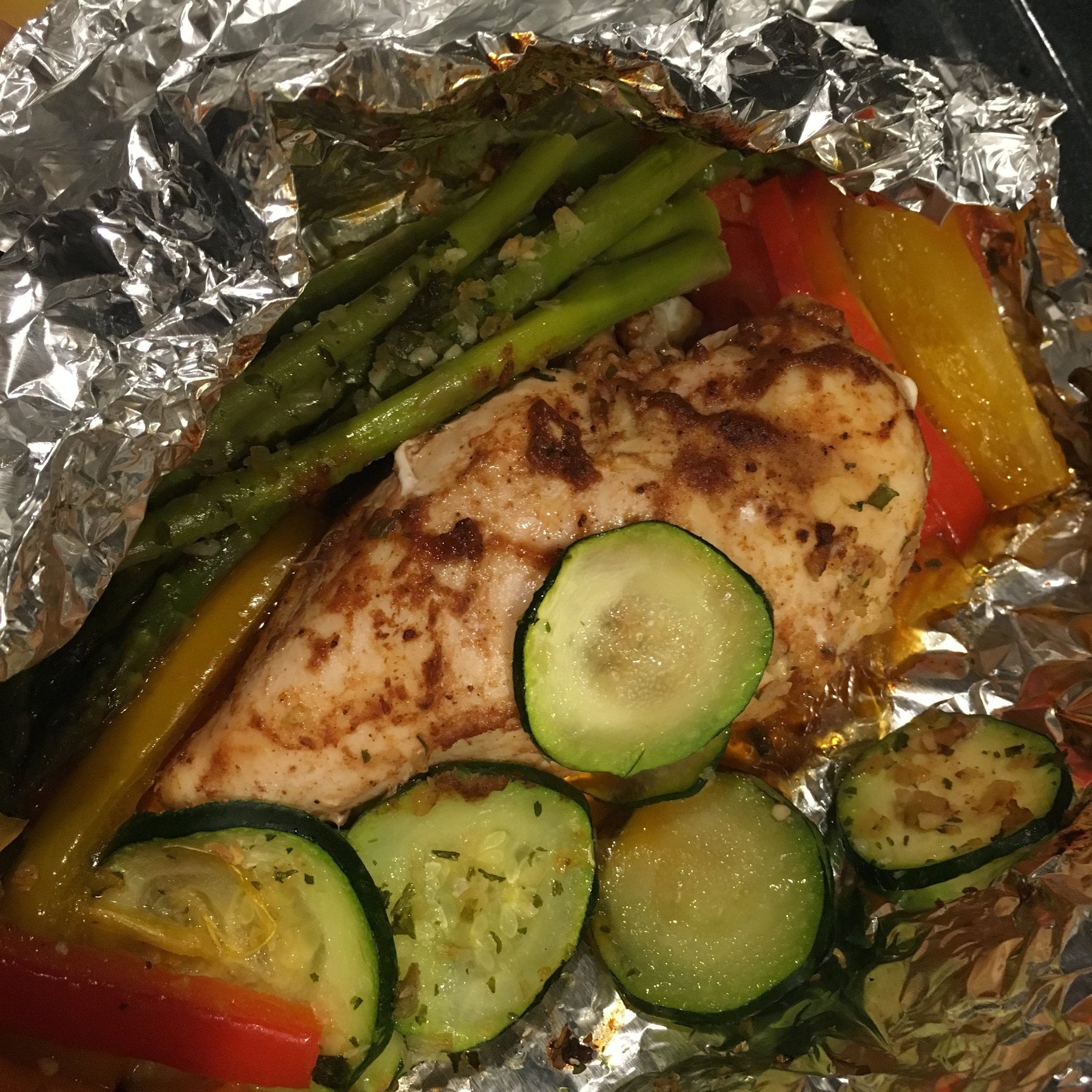 Low Carb Barbecue Chicken and Vegetables 