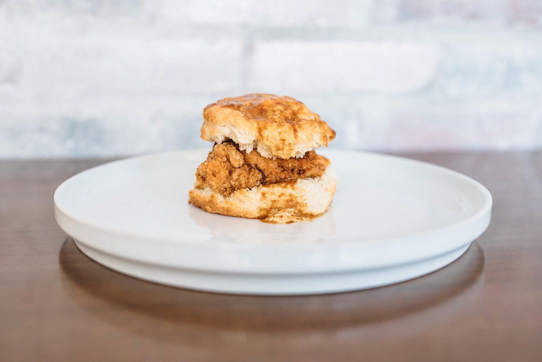 CHICKEN BISCUIT WITH MOLASSES MUSTARD BUTTER