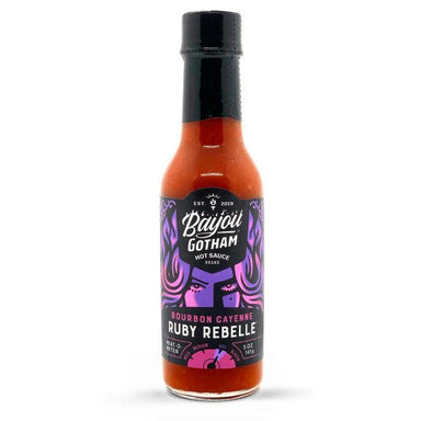 Bayou Gotham Bourbon Cayenne Ruby Rebelle Hot Sauce, 5oz