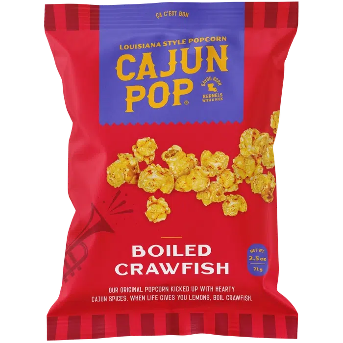 Cajun Pop Boiled Crawfish, 2.5oz bag
