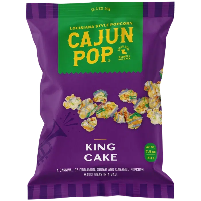 Cajun Pop King Cake Popcorn, 7.5oz