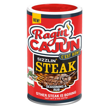 Ragin' Cajun Sizzlin' Steak Seasoning & Rub 8 oz